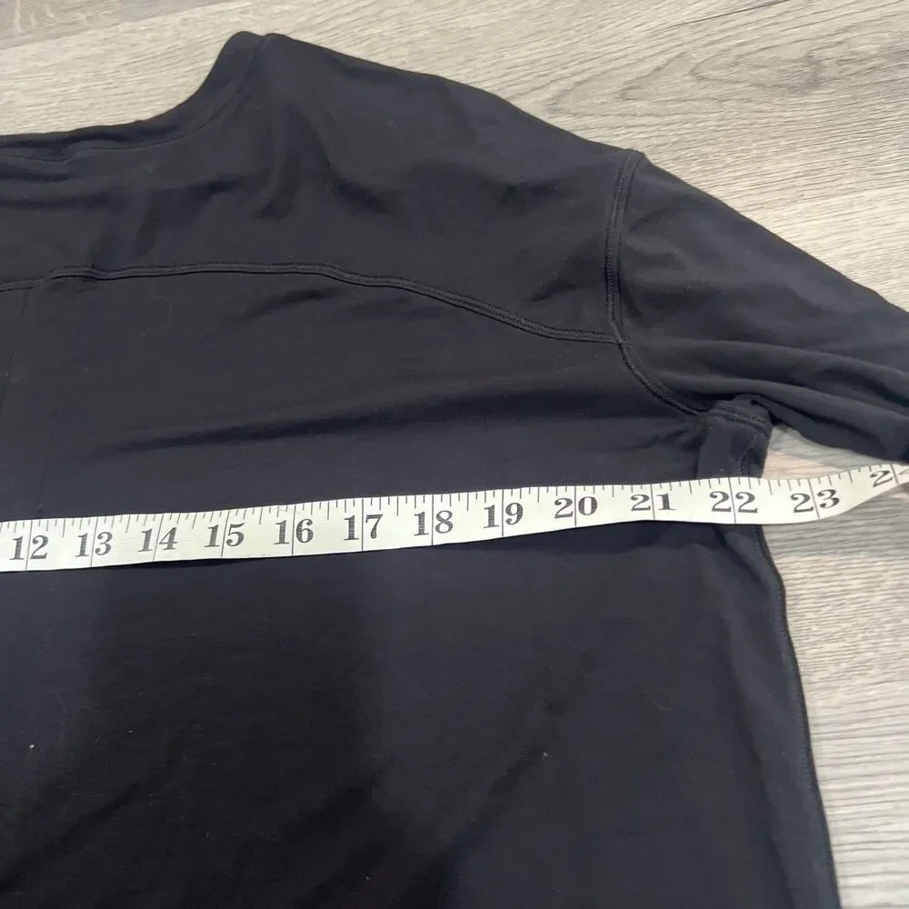 Lululemon Modal Pleated Back Long Sleeve Shirt Running Gym Yoga Black Size 10